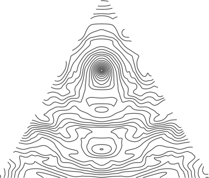 Isolated Abstract Geometric Line Design Element