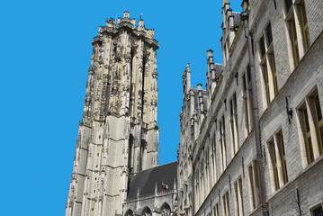 Beffroi gothique à Malines. Belgique