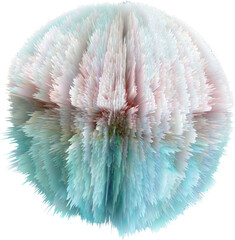 Colorful Abstract Isolated 3d Explosion With Extruded Surface