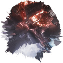 Colorful Abstract Isolated 3d Explosion With Extruded Surface