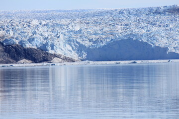 Obraz premium Glacier tongue of overwhelming Eqip Sermia (horizontal), Eqip Sermia, Greenland
