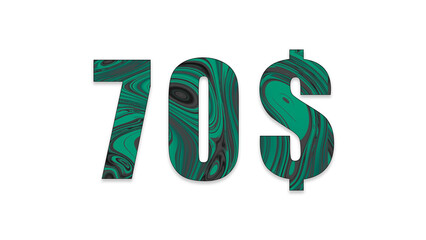 inscription of the text with the texture of waves of blue color numbers dollar usa currency