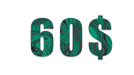 inscription of the text with the texture of waves of blue color numbers dollar usa currency