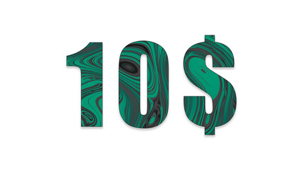 inscription of the text with the texture of waves of blue color numbers dollar usa currency