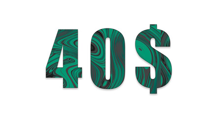 inscription of the text with the texture of waves of blue color numbers dollar usa currency