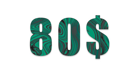 inscription of the text with the texture of waves of blue color numbers dollar usa currency