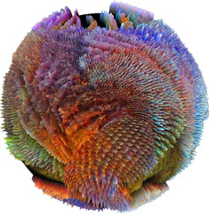 Colorful Abstract Isolated 3d Explosion With Extruded Surface