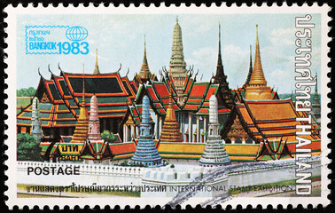 Grand Palace of Bangkok on thai postage stamp