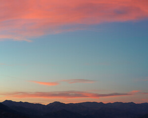 Fototapeta na wymiar Sunset Over Mountains in Death Valley National Park California