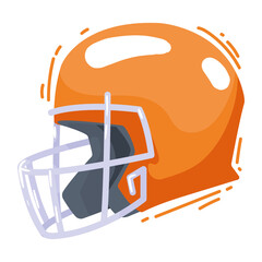 american football orange helmet