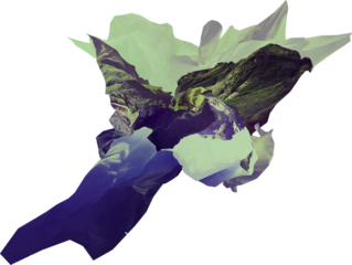 Abstract 3D Surreal Distorted Landscapes Shapes