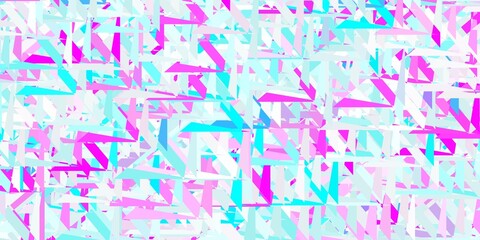 Light pink, blue vector template with triangle shapes.