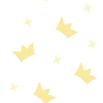 Seamless pattern with cartoon royal crowns and stars.