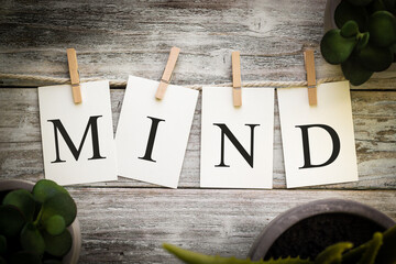 The Word MIND Concept Printed on Cards
