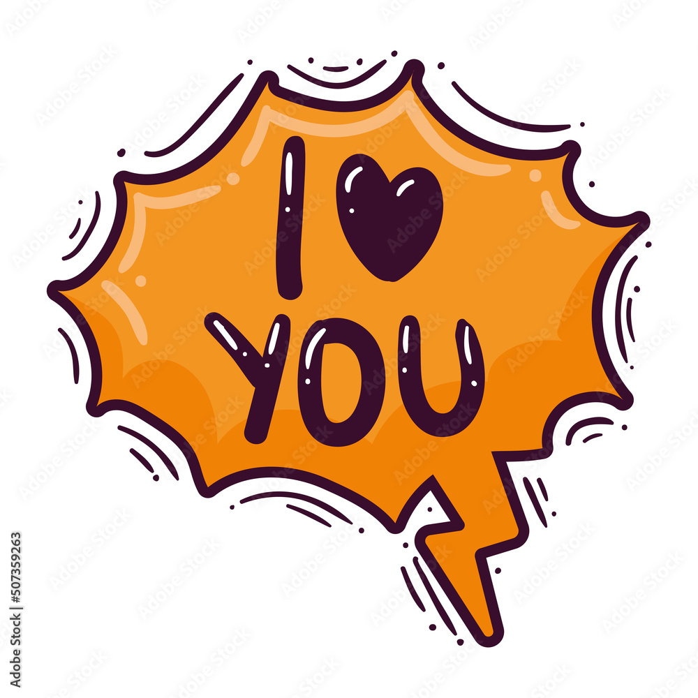 Canvas Prints love you comic expression