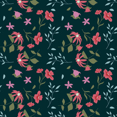 Floral pattern in seamless style.