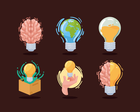 six bulbs ideas icons