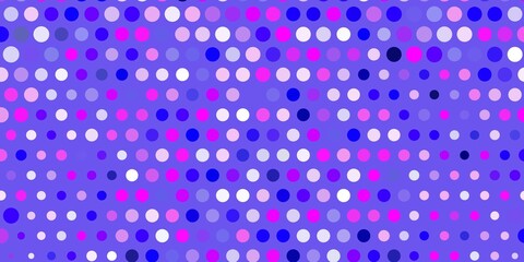Light purple, pink vector background with spots.