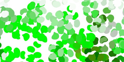 Light green, yellow vector backdrop with chaotic shapes.