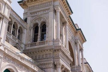Fototapeta premium Milan Italy, city skyline at Milano Duomo Cathedral empty nobody