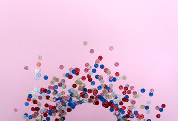 Multicolored bright confetti