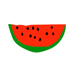 Vector illustration of a watermelon wedge