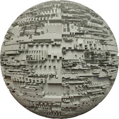 3D Spherical Futuristic Motherboard Circuit Ball Shape © RuleByArt