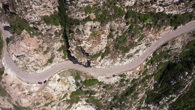 vue d'une route de Corse en vue a&eacute;rienne - Cap Corse