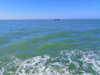 kite surfing on the beach