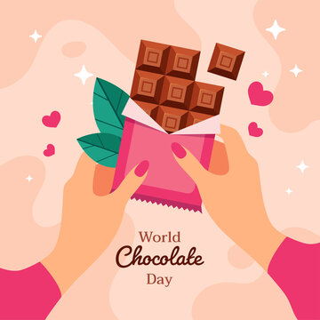 World chocolate day illustration