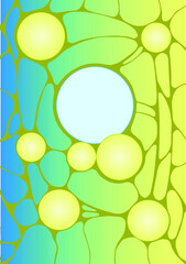 Abstract illustration. Nervous system, microworld, cell shape, background texture.