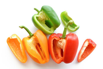 Bell pepper on white background. 