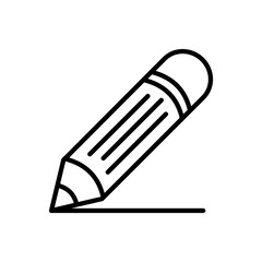 Ołówek z linią, rysowanie, edycja - ikona wektorowa © KR Studio
