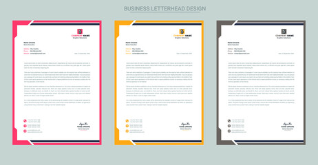 Modern company business letterhead Design template