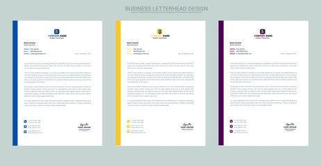 Modern company business letterhead Design template