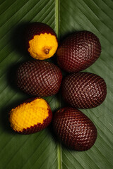 Aguaje is a highly appreciated fruit in the Amazon for its flavor and nutritional properties.