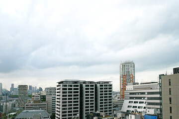 Fototapeta na wymiar 都会のビル群、遠景、日本、東京、渋谷 