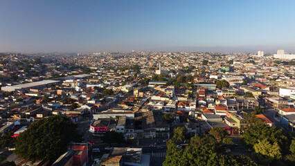 Aerial drone photos of the central region of itaim paulista east of s&atilde;o paulo