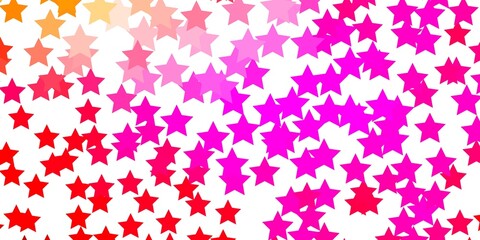 Light Pink, Yellow vector texture with beautiful stars.