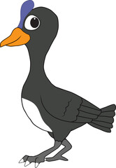 Cartoon of a friendly maleo bird