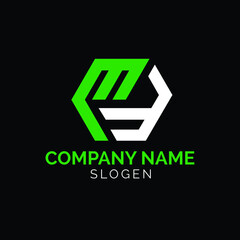 MF Letter Modern Cool Logo and Icon Design Unique Idea Vector