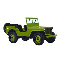 Military vehicle SUV for the movement of soldiers.Isolated on a white background