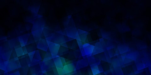 Obraz premium Dark BLUE vector background with triangles.
