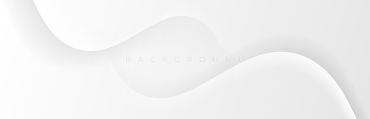 minimal white gradient abstract background wave of gray flowing long banner silver curvy lines futuristic illustration science theme