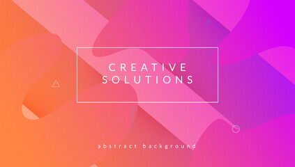 Abstract Background. Fluid Cover. Gradient Element. Mobile Paper. 3d Futuristic Layout. Blue Trendy Banner. Colorful Illustration. Cool Landing Page. Violet Abstract Background