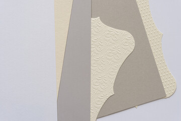 paper background with fancy paper and elegant shapes