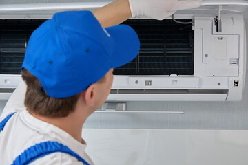 Cleaning external and internal parts air conditioning equipment is performed by engineer called...