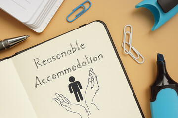 Reasonable Accommodation is shown using the text - obrazy, fototapety, plakaty