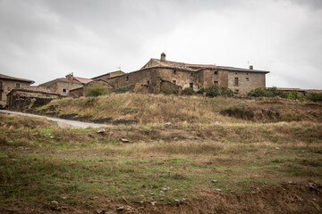 Fototapeta na wymiar a view of Undués-Pintano (Pintano) village, province of Zaragoza, Aragon, Spain