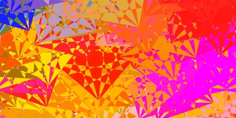 Light Multicolor vector texture with memphis shapes.